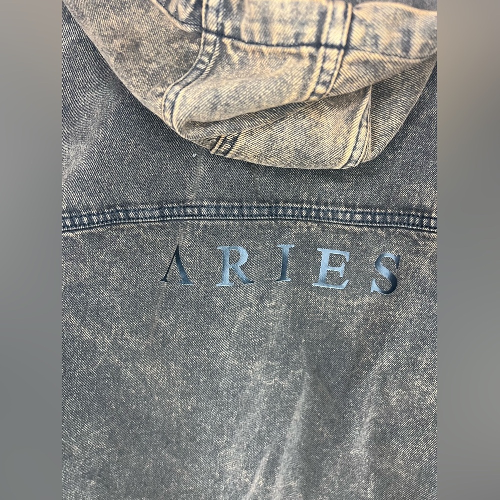Aries Acid Wash Hooded Denim Jacket - Picture 4 of 8